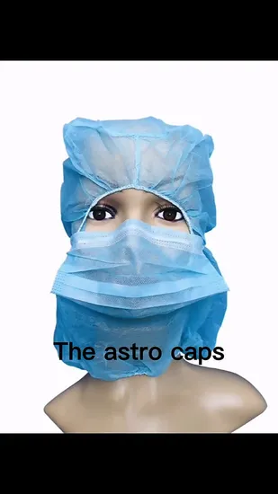 Filets à cheveux jetables Astro Caps Space Cap Hood Cap Pirate Cap Service alimentaire avec masque facial