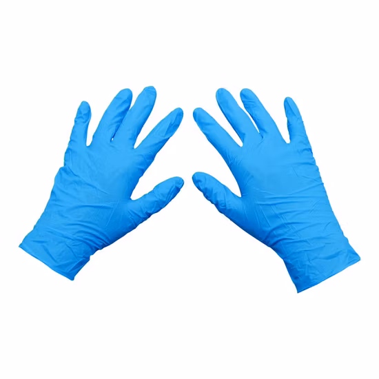 9 pouces bleu/blanc/noir Salon de beauté spécial /aliments/produits pharmaceutiques jetables en gros de vinyle de latex de protection de l'examen de sécurité des gants en nitrile PVC Rubbe
