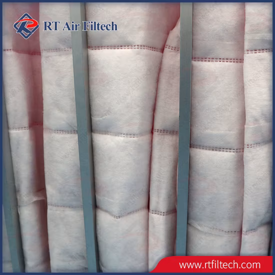 Filtre à air non tissé à efficacité moyenne F9 pour poches en tissu